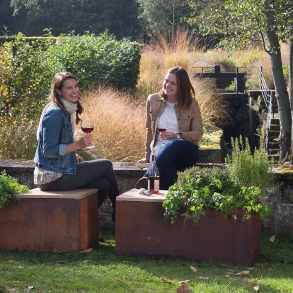 ofyr herb garden bench corten