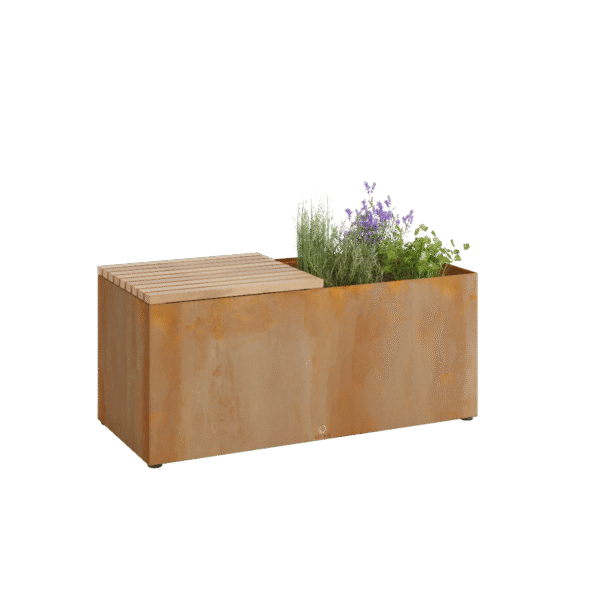 ofyr herb garden bench corten